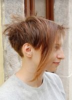 asymetryczne fryzury krótkie - uczesanie damskie zdjęcie numer 98B